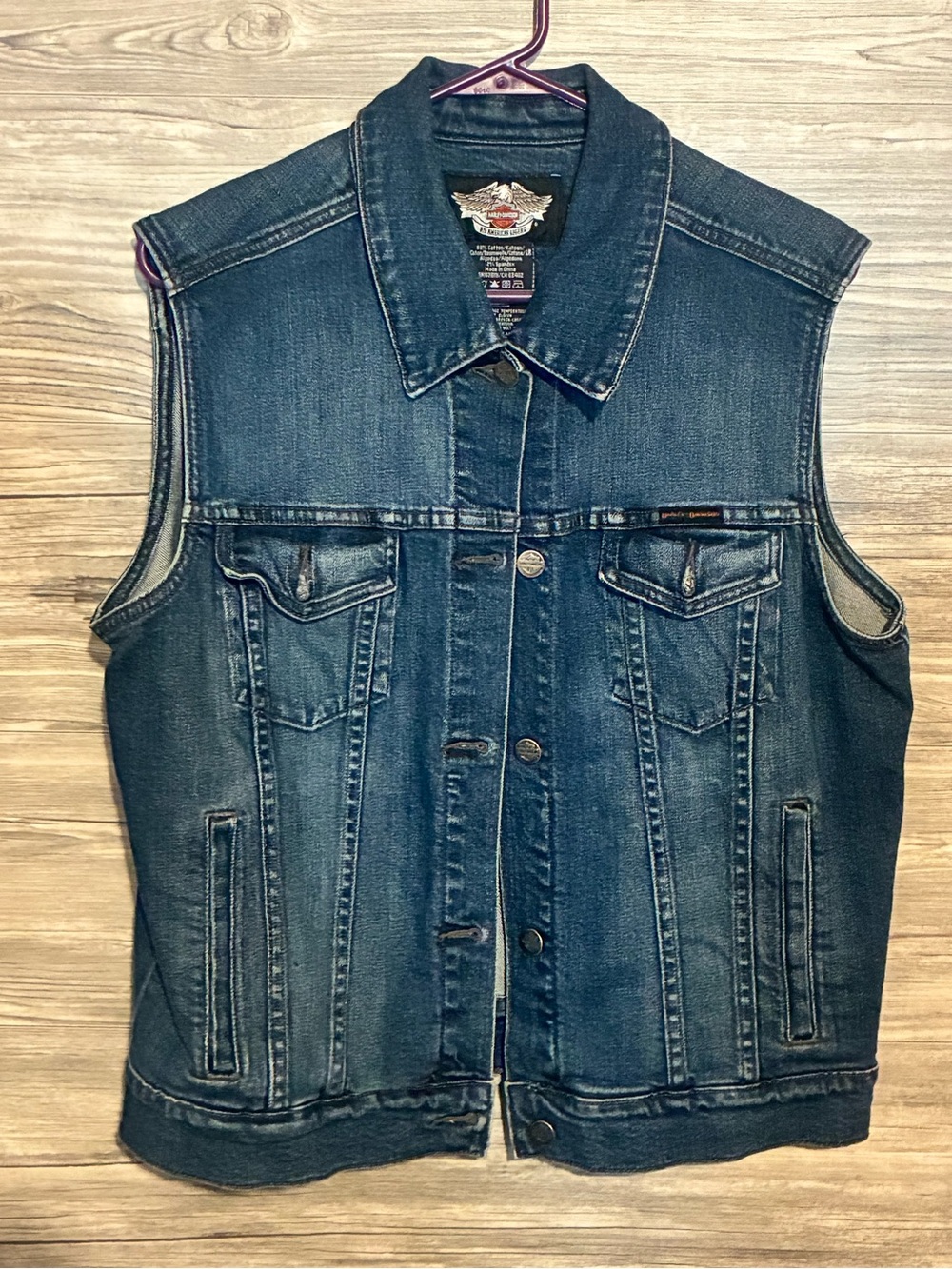 Harley-Davidson Dark Blue Denim Vest XL